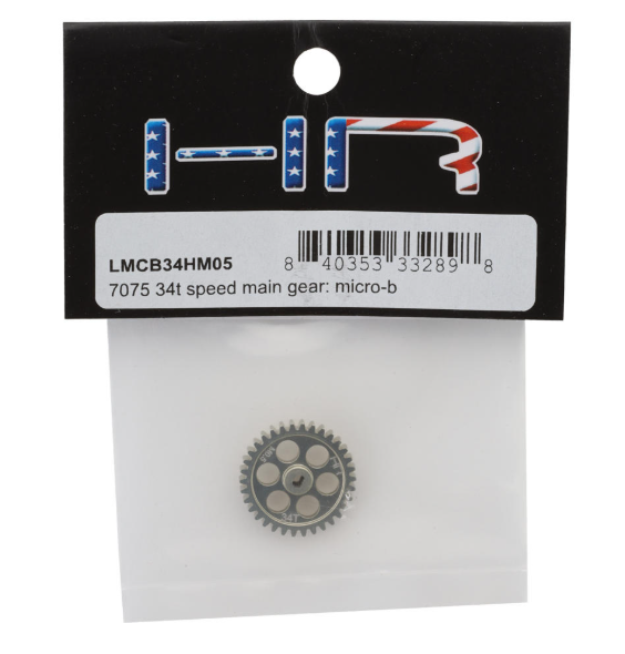Hot Racing LMCB34HM05 Losi Micro-B Aluminum Speed-Run Spur Gear (34T)