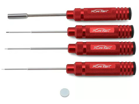 Furitek FTK-FUR-2560 4-Piece Metric & SAE 1/24 & 1/28 Micro Crawler Tool Set w/Carrying Case