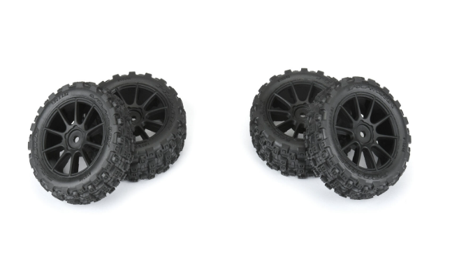 PROLINE Badlands MX 1.9" Buggy Tires MTD Mach-10 Black Wheels: Typhon GROM