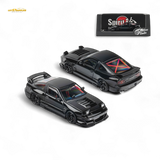 MicroTurbo 180SX Type X Metallic Black MIYABI 1:64