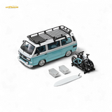 Mortal VW T3 Lowrider Van Tiff Blue + White 1:64