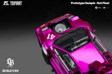 Topart Lamborghini Countach LBWK Flash Pink White 1:64