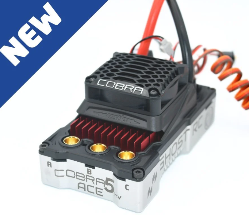Ghost RC 020-0288-00 Cobra 5 HV ACE 1/5th Drag/Speed Run Brushless Sensored ESC 6-12s