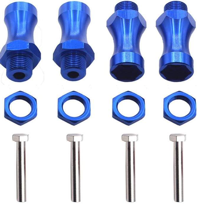 IRonManRc Aluminum 12mm to 17mm Wheel Extension Hex Drive Hub Adapter Widener 30mm Offset