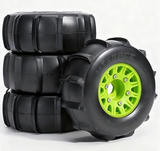 IRonManRc Sand & Snow Paddle Wheel & Tire Set for 1/10 RC Truck Fits All 12/14/17 mm Hexes 4 pcs