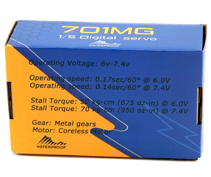 Powerhobby 701MG 1/5 70kg Waterproof High Speed Torque Metal Gear Servo