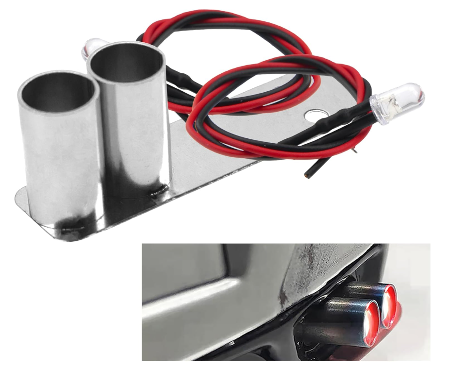IRonManRc 1/10 Rc Car Exhaust Pipe Tailpipe LED Modified
