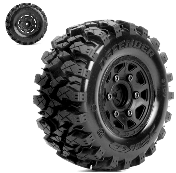 Powerhobby 1/10 Defender SC Belted Tires Wheels 12mm 14mm 17mm Truck