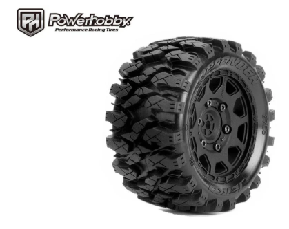 Powerhobby 1/10 2.8" ST Defender Belted Tires (2) w/ Removable Hex Wheels