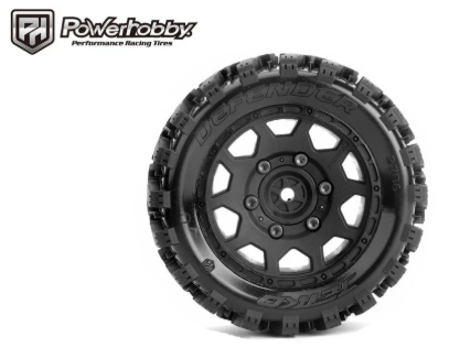 Powerhobby 1/10 2.8" ST Defender Belted Tires (2) w/ Removable Hex Wheels