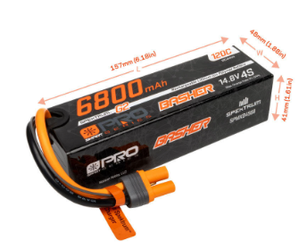 Spektrum RC 4S 120C Smart G2 Pro Basher LiPo Battery (14.8V/6800mAh) w/IC5 Connector