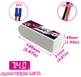 CNHL G+Plus 5000mAh 22.2V 6S Lipo Battery 70C with EC5 Plug