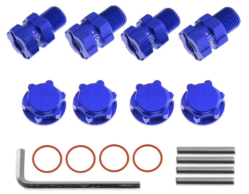 IRonManRc 14mm to 17mm Wheel Hex Hub Adapter for Typhon 4X4 3S 4Pcs Blue