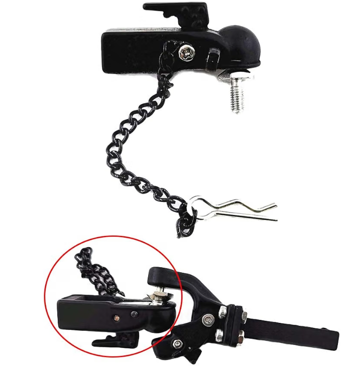 IRonManRc Metal Hitch Trailer Ball Buckle for SCX10 90046 Traxxas TRX4 1/10 RC Car Black Trailer Link Coupler