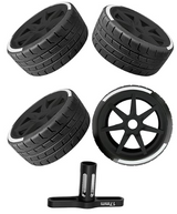IRonManRc LIMITLESS INFRATION FELONY TYPHON 1/8 & 1/7 Rc Street Tires Wheels 4PCS,White