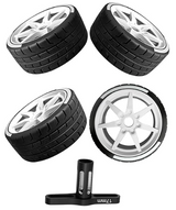 IRonManRc LIMITLESS INFRATION FELONY TYPHON 1/8 & 1/7 Rc Street Tires Wheels 4PCS,White