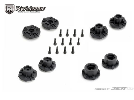 Powerhobby 1/10 Defender SC Belted Tires Wheels 12mm 14mm 17mm Truck