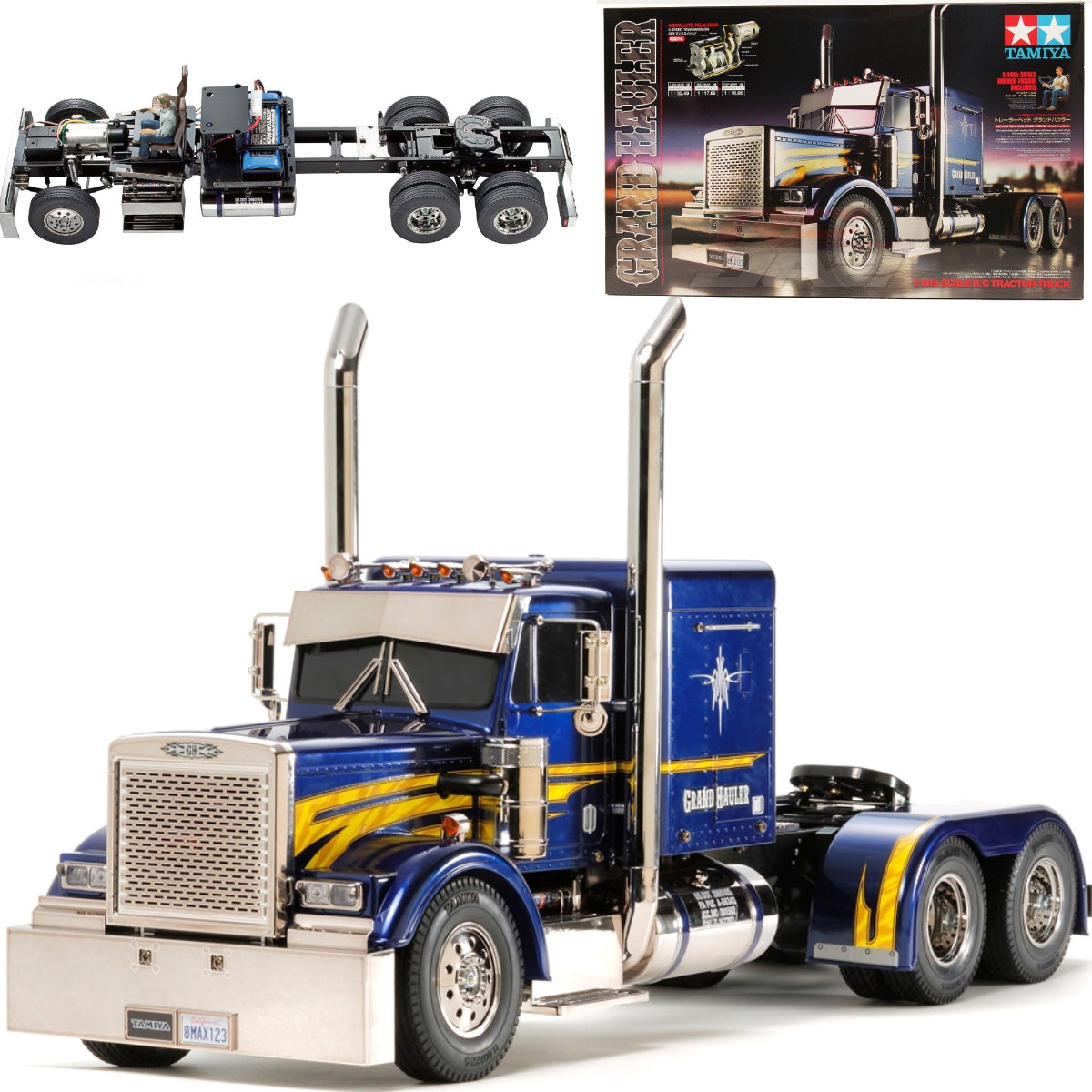 Tamiya 56344 Grand Hauler 1/14 RC Semi Truck Tractor Kit 3-Speed Unpainted