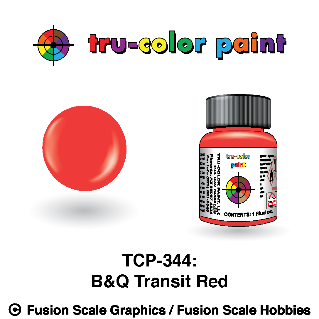 Tru Color Paint TCP 344 Brooklyn & Queens Transit Red 1oz - 344