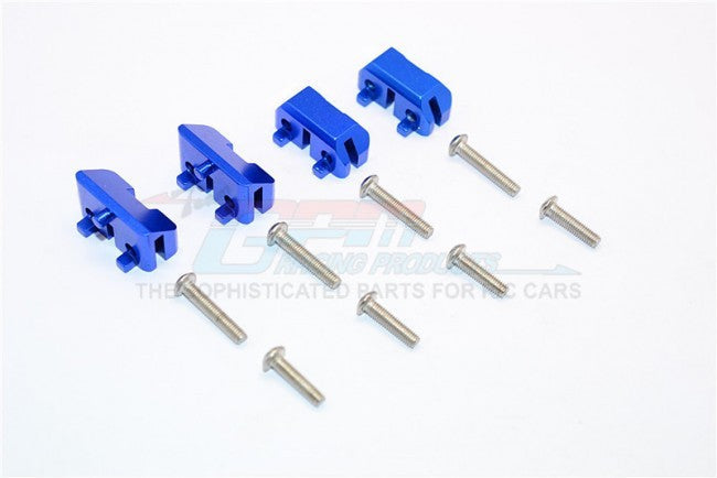 Piastre Pattino Traxxas E-Revo 2.0 Set Piastre Pattino Anteriore In Alluminio Per Traxxas E-Revo 2.0 - 9 Pezzi, Colore Blu, Marca GPM Set 9 Pezzi GPM Per Traxxas
