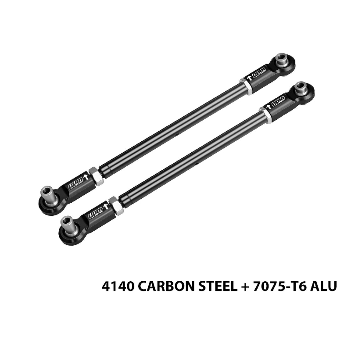 GPM RACING,TRAXXAS-XMAXX 4140 CARBON STEEL ADJUSTABLE FRONT STEERING ROD WITH 7075 ALLOY ENDS TXM047S