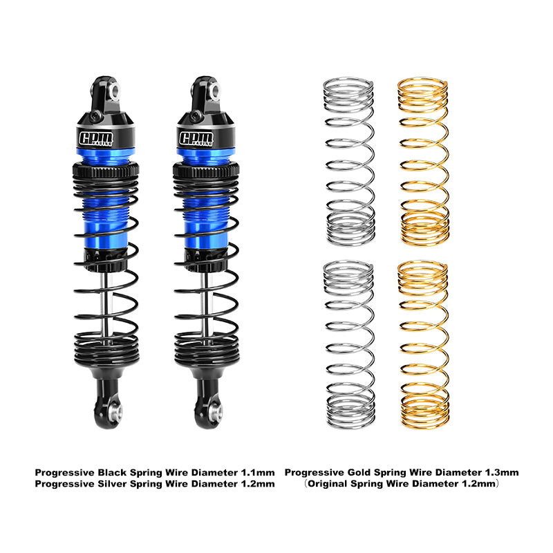 GPM RACING,TRAXXAS-MINI MAXX 6061 ALLOY FRONT/REAR ADJUSTABLE SPRING SHOCK 87MM TXMM087F/R