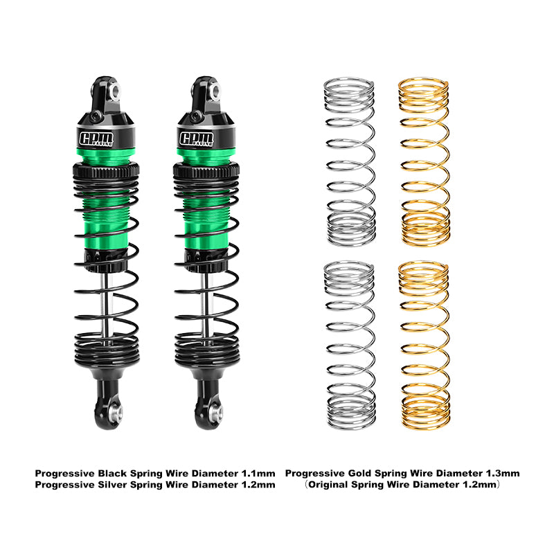 GPM RACING,TRAXXAS-MINI MAXX 6061 ALLOY FRONT/REAR ADJUSTABLE SPRING SHOCK 87MM TXMM087F/R