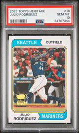 2023 TOPPS HERITAGE JULIO RODRIGUEZ  #18 - PSA 10