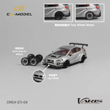 CM Model Subaru WRX STI Varis Widebody Silver 1:64
