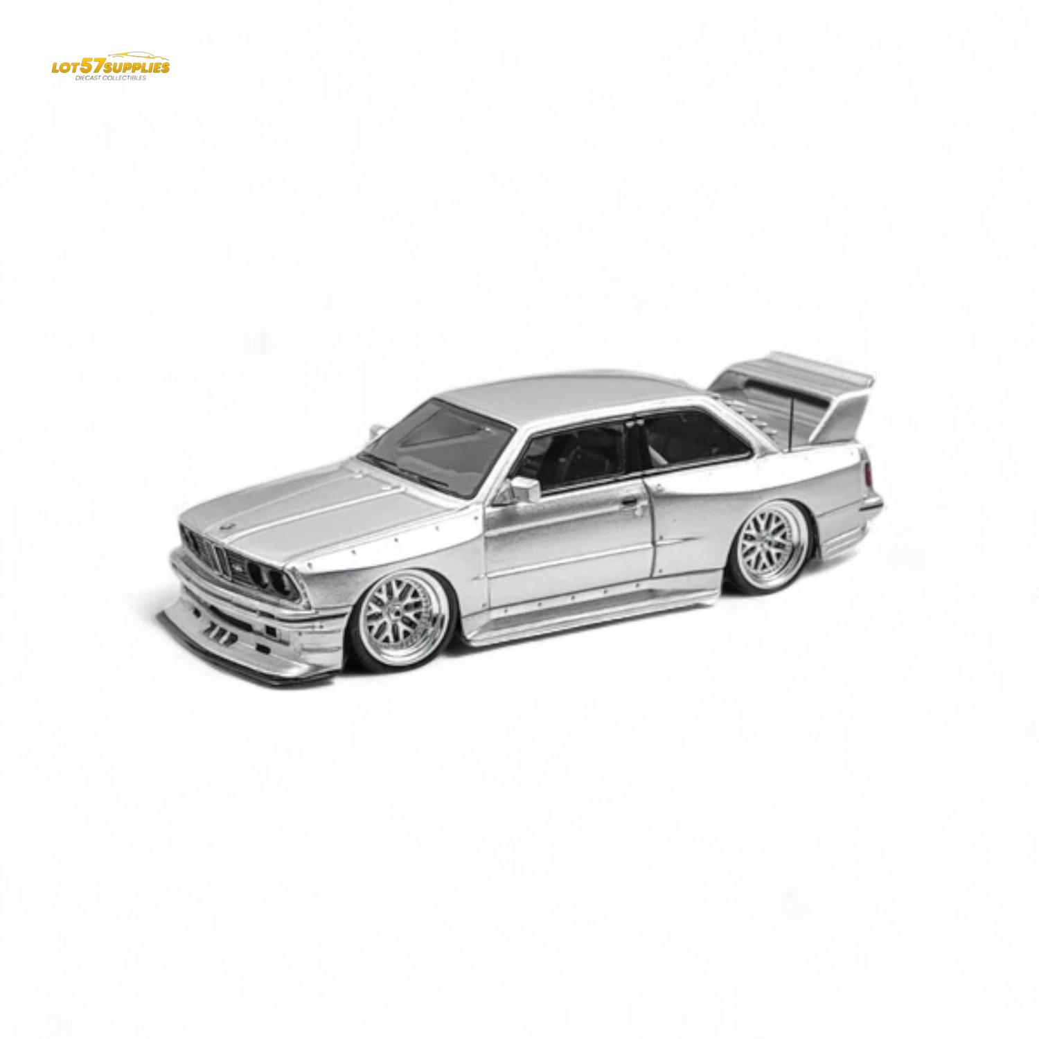 NA BMW E30 Wide-Body Silver 1:64