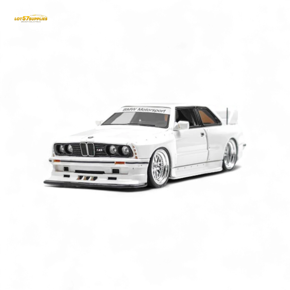 NA BMW E30 Wide-Body White 1:64