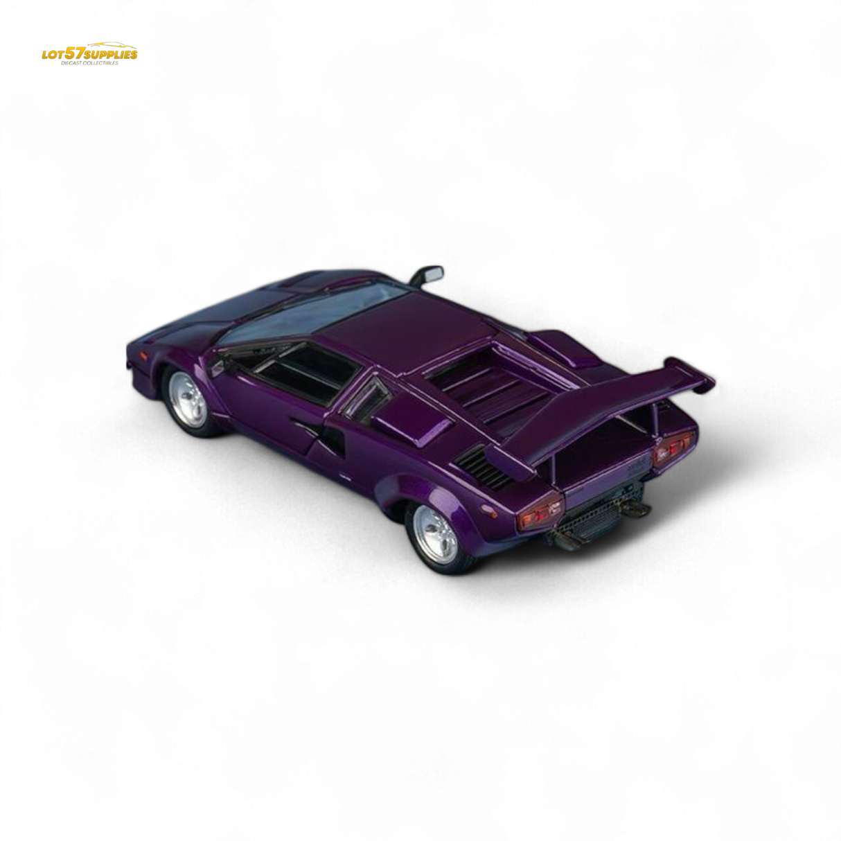 Findclassically Countach LP5000S Metallic Purple w/ Wing 1:64