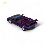 Findclassically Countach LP5000S Metallic Purple w/ Wing 1:64