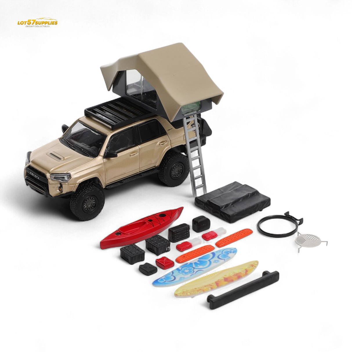 GCD Toyota Super Overlord Modified 4 RUNNER – Champagne Gold 1:64