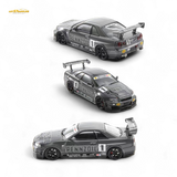 Fast Speed Skyline GT-R R34 Nismo Z-Tune Pennzoil Grey 1:64