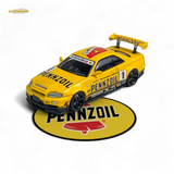 Fast Speed Skyline GT-R R34 Nismo Z-Tune Pennzoil #1 Yellow 1:64