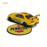 Fast Speed Skyline GT-R R34 Nismo Z-Tune Pennzoil #1 Yellow 1:64