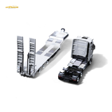 TimeMicro & Perka BENZ FLATBED TRANSPORT VEHICLE - White 1:64