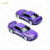(Pre-Order) TimeMicro Skyline GT-R R32 Los Santos Drift Purple 1:64