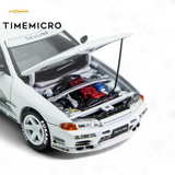 (Pre-Order) TimeMicro Skyline GT-R R32 Los Santos Drift - White 1:64