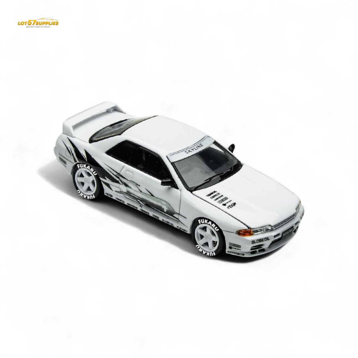 (Pre-Order) TimeMicro Skyline GT-R R32 Los Santos Drift - White 1:64