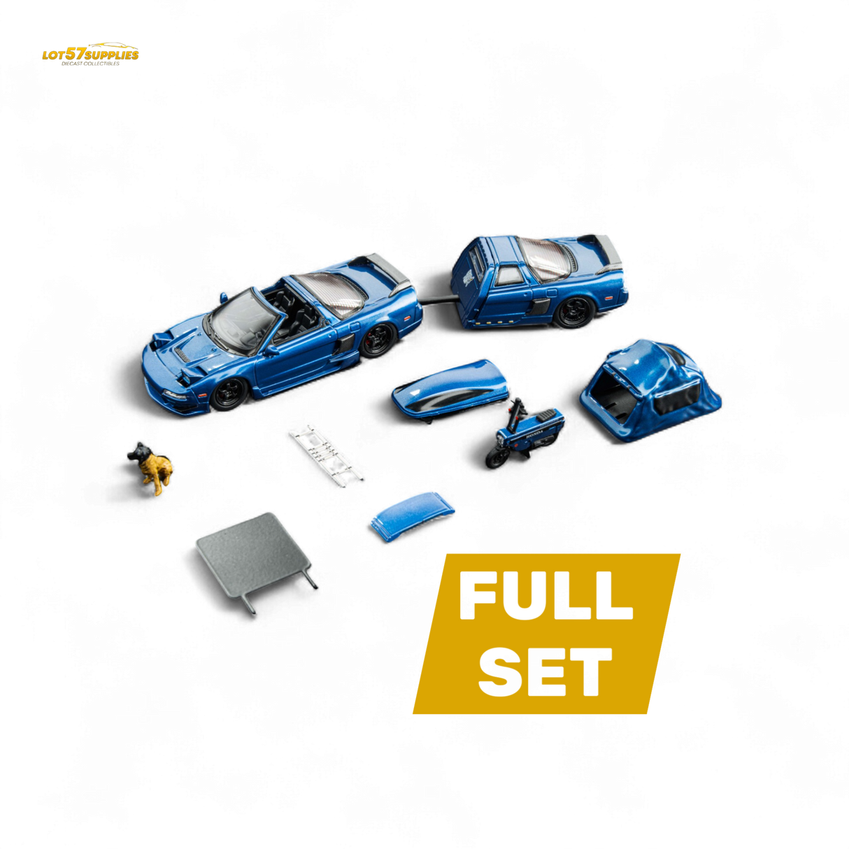 Findclassically NSX TRA Transparent Blue Full Set 1:64