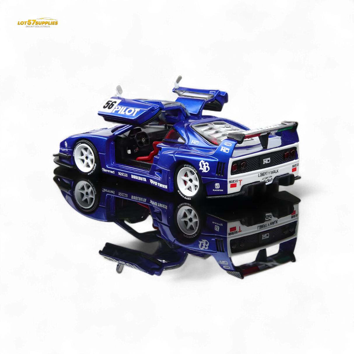 Demon King Auto Ferrari F40 LB-Works Wide-Body PILOT Livery 1:64
