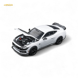 (Pre-Order) DCM Mustang Dark Horse - Crystal White - Black Wheels 1:64
