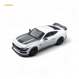 (Pre-Order) DCM Mustang Dark Horse - Crystal White - Black Wheels 1:64
