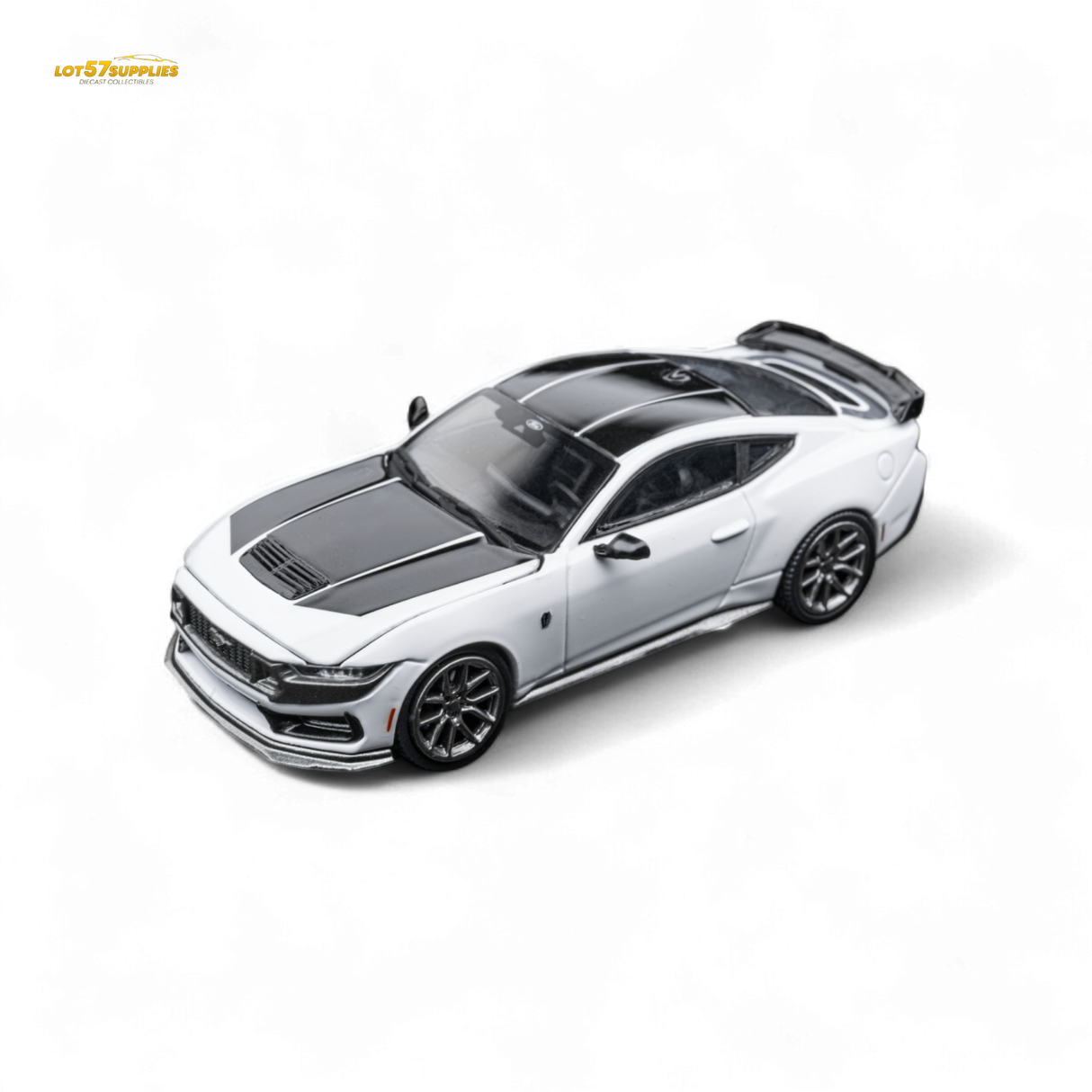 DCM Mustang Dark Horse Crystal White 1:64