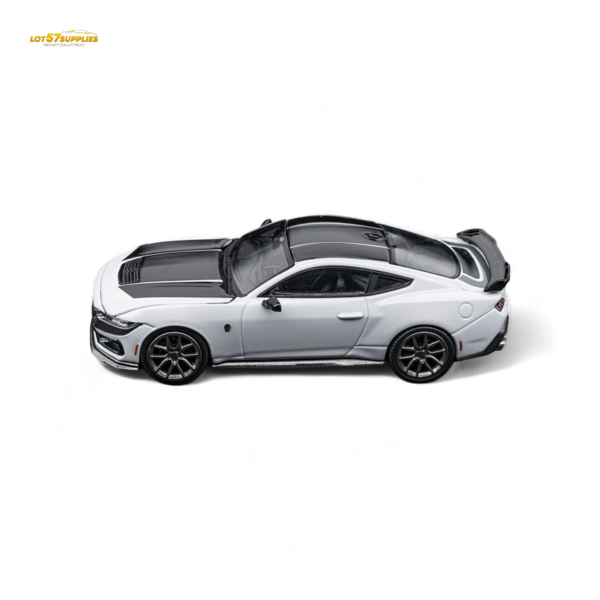 DCM Mustang Dark Horse Crystal White 1:64
