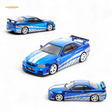Fast Speed Skyline GT-R R34 Nismo Z-Tune Blue 1:64