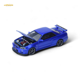 Focal Horizon Skyline GT-R R34 V-SPEC-II Bayside Blue 1:64