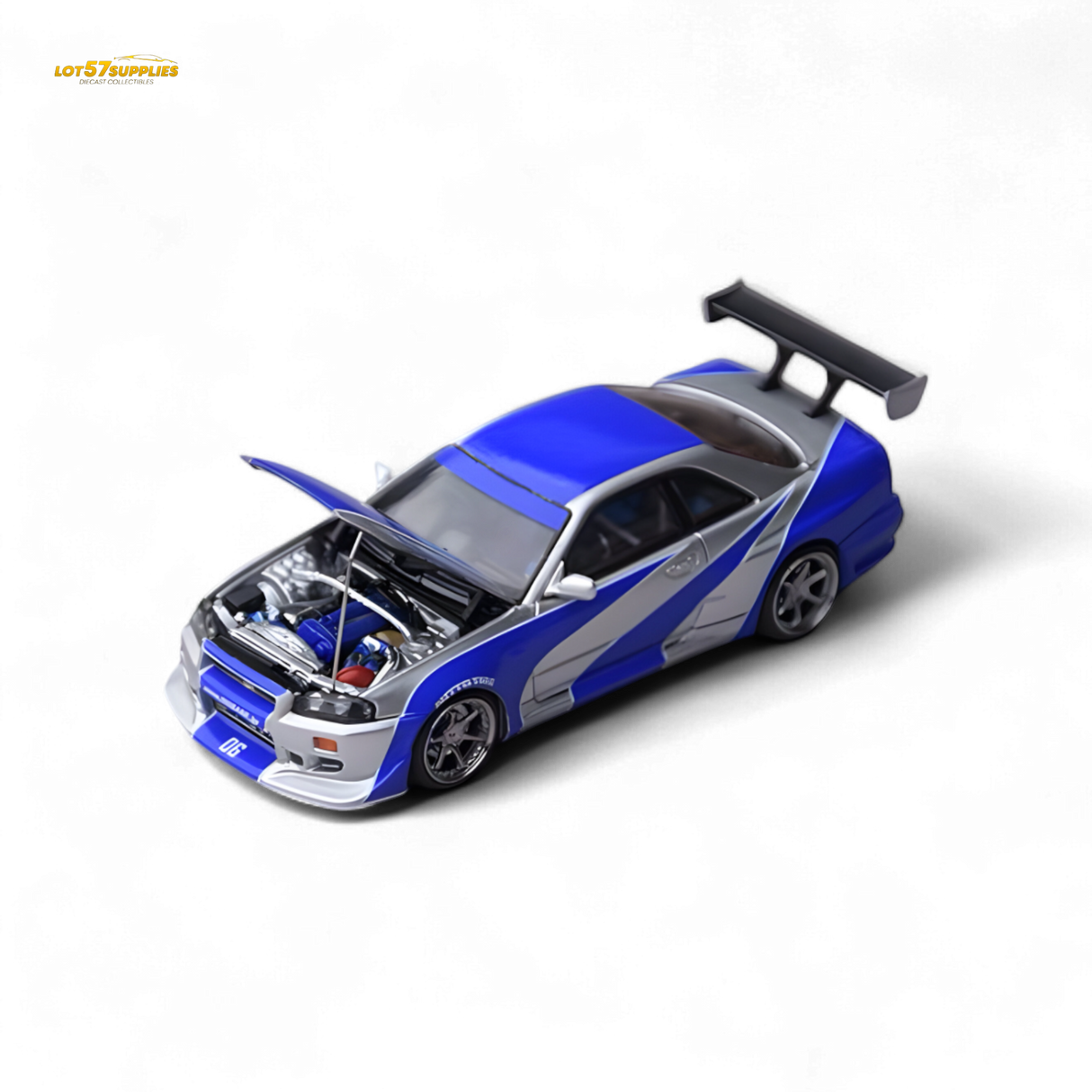 Focal Horizon Skyline GT-R R34 NFS Silver Blue 1:64